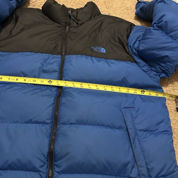 The North Face Men’s Size XXL Puffer Down Jacket Nuptse Blue Black *Blemishes - Picture 5 of 8